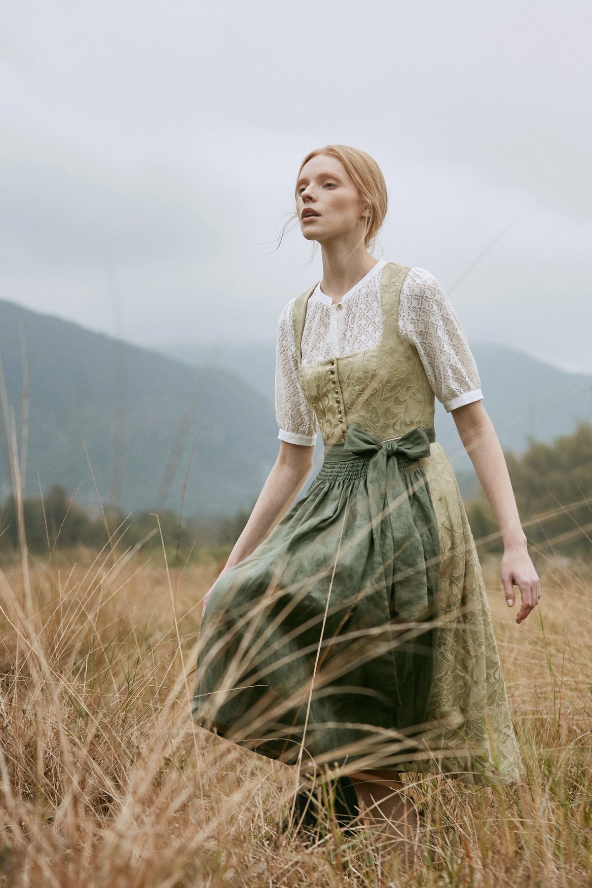 Rosalie Helles Grun Dirndl im traditionellen Stil in Grün