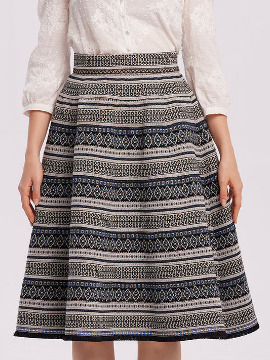 Klassischer Rock Banderrock Grun Festlich für Trachtenlooks in Blau